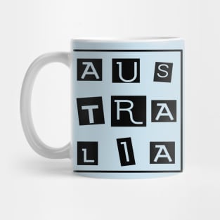 Australia Block Letters Mug